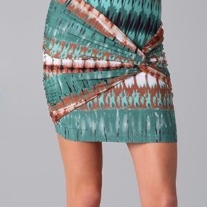 Torn by Ronny Kobo Caden Tie Dye Twist Mini Skirt